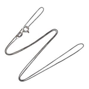 Estate Ross Simons Italy Sterling Silver 925 0.6mm Box Chain Necklace 18"